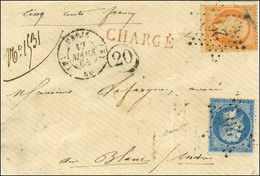 Etoile 20 / N° 22 + 23 Càd (F) PARIS (F) 60 Sur Lettre Chargée. 1864. - TB / SUP. - R. - 1862 Napoléon III.