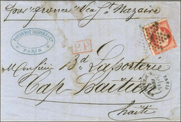 Etoile 4 / N° 24 Càd PARIS / R. D'ENGHIEN Sur Lettre Pour Le Cap-Haïtien. 1867. - TB. - R. - 1862 Napoléon III.