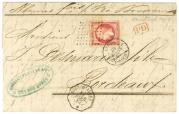 Ancre / N° 24 Càd Octo BUENOS-AYRES / * 17 FEVR. 67 Sur Lettre Pour Bordeaux, Au Recto Càd D'entrée 1 BRÉSIL 1 / BORDEAU - 1862 Napoleon III