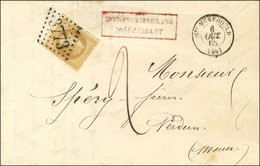 GC 3773 / N° 28 Càd T 15 Ste MENEHOULD (49) Sur Lettre Insuffisamment Affranchie Pour Verdun. Au Recto, Griffe Rouge Enc - 1863-1870 Napoléon III. Laure