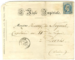 GC 2899 / N° 29 Càd T 15 PENNE (45) Sur Enveloppe Ornée ' L'Aigle Impérial '. 1869. - TB / SUP. - 1863-1870 Napoléon III. Laure
