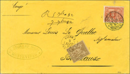 Càd CORREO / MONTEVIDEO / TP Uruguay 10c + Càd LIGNE J / PAQ. FR. N° 4 / N° 69 Sur Lettre En Affranchissement Mixte Fran - 1876-1878 Sage (Type I)