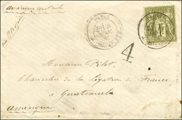 Càd PARIS / R. BONAPARTE / N° 72 Sur Lettre Pour Le Guatemala. Au Recto, Taxe Tampon 4. 1881. - TB. - R. - 1876-1878 Sage (Type I)