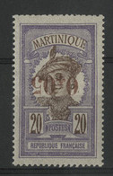 MARTINIQUE SURCHARGE RENVERSEE N° 106 A Neuf ** Cote 180 € Signé Calves. TB - Neufs