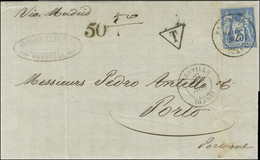 Càd MARSEILLE / (GARE) / N° 79 Sur Lettre Insuffisamment Affranchie Pour Porto Taxée 50 Reis Au Tampon. 1877. - TB / SUP - 1876-1878 Sage (Type I)