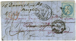 Etoile 24 / N° 29 Càd PARIS / R. DE CLERY 3 OCT. 70 Sur Lettre Pour Boulogne Sur Mer Réexpédiée à Londres, Au Recto Grif - Krieg 1870