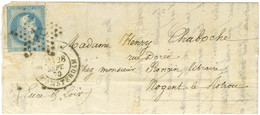 Etoile 18 / N° 29 Càd PARIS / R. D'AMSTERDAM 28 SEPT. 70 Sur Lettre Pour Nogent Le Rotrou, Au Verso Càd De Passage BELLÊ - War 1870