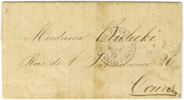 Càd Taxe 30c PARIS / MINISTERE DES FINANCES 23 SEPT. 70 Sur Lettre Pour Tours, Au Verso Càd D'arrivée 20 OCT. 70. Courri - Guerra De 1870