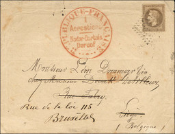 GC 3997 / N° 30 Cachet Rouge Des Aérostiers RÉPUBLIQUE-FRANÇAISE / 1 / Aerostiers / Nadar-Dartois / Duruof Sur Lettre Po - Guerra De 1870