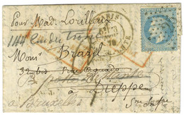 Etoile 25 / N° 29 Càd PARIS / R. SERPENTE 3 NOV. 70 Sur Lettre Pour Dieppe Réexpédiée à Bruxelles à L'aide D'une Taxe Ta - Guerra De 1870