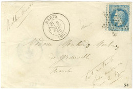Etoile / N° 29 Càd PARIS (60) 6 NOV. 70 Sur Enveloppe Sans Texte Pour Granville, Au Verso Càd PARIS A LAIGLE 9 NOV. 70 E - Guerra De 1870