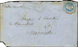 Càd Rouge PARIS (SC) 18 JANV. 71 / N° 29 (leg Def) Sur Enveloppe Contenant Le Très Rare Journal Des Débats Daté Du 19 Ja - Krieg 1870