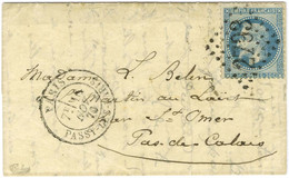 GC 2793 / N° 29 Càd PARIS / PASSY-LES-PARIS 16 NOV. 70 Sur Lettre Pour St Omer, Au Verso Càd D'arrivée 23 NOV. 70. LE GÉ - War 1870