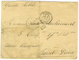 Càd PARIS (60) 4 JANV. 71 + P.P. Sur Lettre En Franchise Militaire Pour Saint Denis. - TB. - Guerra De 1870