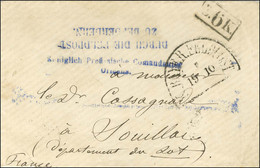 Càd Bavarois K BAYER.FELDPOST 19-10 Sur Lettre En Franchise Militaire Pour Souillac, Au Recto Très Rare Griffe Bleue DUR - Krieg 1870