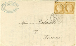 Lettre Avec Texte Daté De Paris Le 29 Avril 1871 Pour Amiens, Acheminée Par Passeur Privé Et Remise Au Bureau De St Deni - Krieg 1870