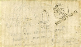 Càd T 16 CHERBOURG (48) 20 AOUT 71 Taxe 30 DT Sur Lettre Sans Texte D'un Prisonnier De La Commune Pour Paris. Au Recto,  - Guerra De 1870