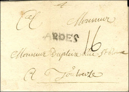 ARDES (L N° 1, 29 X 6mm). 1780. - TB / SUP. - R. - Other & Unclassified