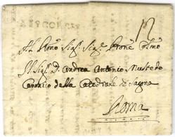 AJo CORSE (AJACCIO L N° 1) Sur Lettre Avec Texte Daté Du 10 Décembre 1781 Pour Rome. - TB. - R. - Otros & Sin Clasificación