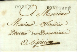 CORSE (L N° 3) + PORT PAYE (L N° 9) Sur Lettre Avec Texte Daté De Bastia Le 3 Octobre 1787 Pour Ajaccio. - SUP. - R. - Otros & Sin Clasificación