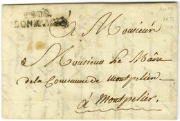 P.90.P / BONIFACIO Sur Lettre Purifiée Avec Texte Daté Du 21 Ventose An 13 Pour Montpellier. - B / TB. - Otros & Sin Clasificación