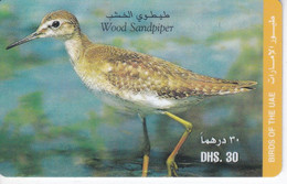 TARJETA DE EMIRATOS ARABES DE UN WOOD SANPIPER (BIRD-PAJARO) - Non Classificati