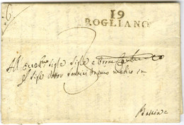 19 / ROGLIANO Sur Lettre Avec Texte Daté 1815 Pour Bastia. Au Verso, Cachet D'arrivée Encadré. - TB / SUP. - Otros & Sin Clasificación