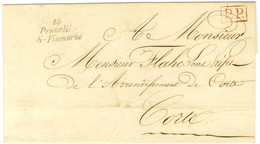 19 / Prunelli / Di-Fiumorbo + P.P. Rouge Sur Lettre Pou Corte. Au Verso, Càd D'arrivée 1849. - SUP. - Otros & Sin Clasificación