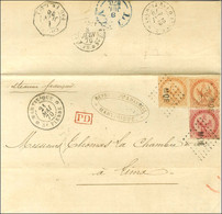 Losange MQE / CG N° 5 (2) + CG N° 6 Càd MARTINIQUE / ST PIERRE Sur Lettre Pour Lima, Au Verso Divers Cachets Maritimes E - Schiffspost