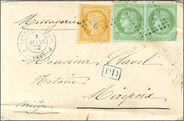 Losange Bleu GOR / CG N° 13 + CG N° 17 Paire Càd Bleu SÉNÉGAL ET DEP / GORÉE Sur Enveloppe Avec Texte Pour Mirepoix. 187 - Schiffspost