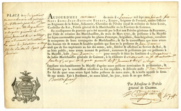 BARRET DE FERRAND Edme-Jean-Baptiste ( ?-1794), Prévôt Général De Guyenne. - Autogramme & Autographen