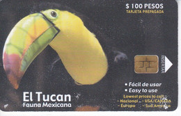 TARJETA DE MEXICO DE UN TUCAN DE 100 PESOS  (TUCANO-BIRD-PAJARO) - Non Classificati