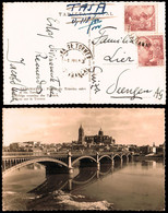 España - Edi O TP 1048(2) - Postal "Alba De Tormes 2/7/53" A Suiza + Marca "TASA 0,115g." Manuscrita - 1951-60 Covers