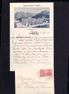 Lettre A Entete Hotel St Moritz Stahlab  Directeur J Giacomi 1902 Avec Enveloppe - Zwitserland