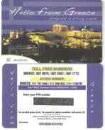 Greece-Acropolis/Hello From Greece Prepaid Card 5euro,mint - Grèce