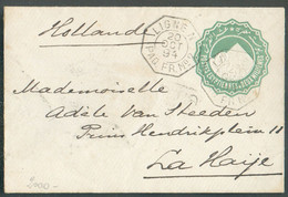 Postal Stationery Enveloppe 2 Mill. Pyramids Octogonal French Cancellation  LIGNE N PAQ. FR. N°2 Of 20 October 1894 To L - 1866-1914 Khédivat D'Égypte