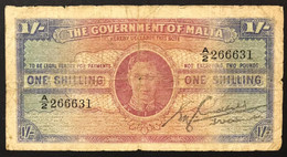 MALTA GEORGE VI 1 SHILLING 1943 Pick#16 LOTTO 3927 - Malta