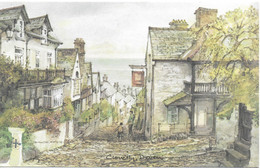 WATER COLOUR OF CLOVELLY, DEVON, ENGLAND. UNUSED POSTCARD   Jo2 - Clovelly