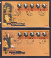 SOUTH AFRICA - 2001 World Against Racism  FDC X 2 - Lettres & Documents