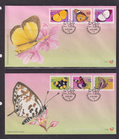 SOUTH AFRICA - 2001 Butterfly Definitives FDC X 2 - Brieven En Documenten