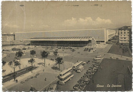 AB5544 Roma - Stazione Termini - Auto Cars Voitures Bus Autobus / Viaggiata 1951 - Stazione Termini