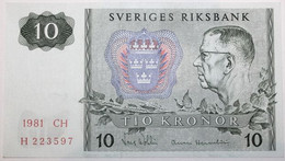 Suède - 10 Kronor - 1981 - PICK 52e.2 - NEUF - Svezia