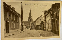 Waesmunster.— De Kerkstraat En Kerkzicht - La Rue De L’Eglise - Waasmunster