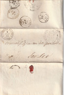 A96. Monte Cerignone. 1864. Lettera In Franchigia, Con Doppio Cerchio MACERATA FELTRIA MARCHE. Completa Di Testo - Marcophilia