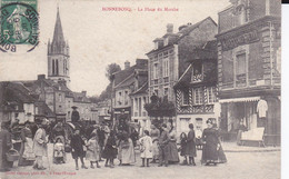 1908 Bonnebosq La Place Du Marché Animée - Andere Gemeenten