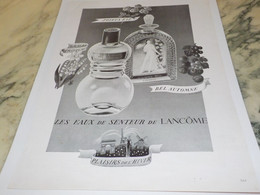 ANCIENNE PUBLICITE LES EAUX DE SENTEUR DE LANCOME  1949 - Sin Clasificación