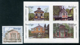 SWEDEN 2003 Garden Houses Coil And Booklet Stamps  MNH / **.  Michel 2355-59 - Ongebruikt