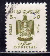 UAR EGYPT EGITTO 1966 1968 OFFICIAL STAMPS ARMS EAGLE 5m USED USATO OBLITERE' - Servizio