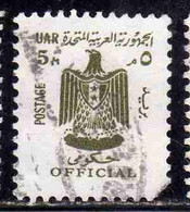 UAR EGYPT EGITTO 1966 1968 OFFICIAL STAMPS ARMS EAGLE 5m USED USATO OBLITERE' - Dienstzegels