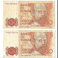 ESPAÑA: 200 PESETAS JUAN CARLOS (CLARIN). AÑO 1980. SERIE 9A. BC+. BUSCADO. - [ 4] 1975-…: Juan Carlos I.